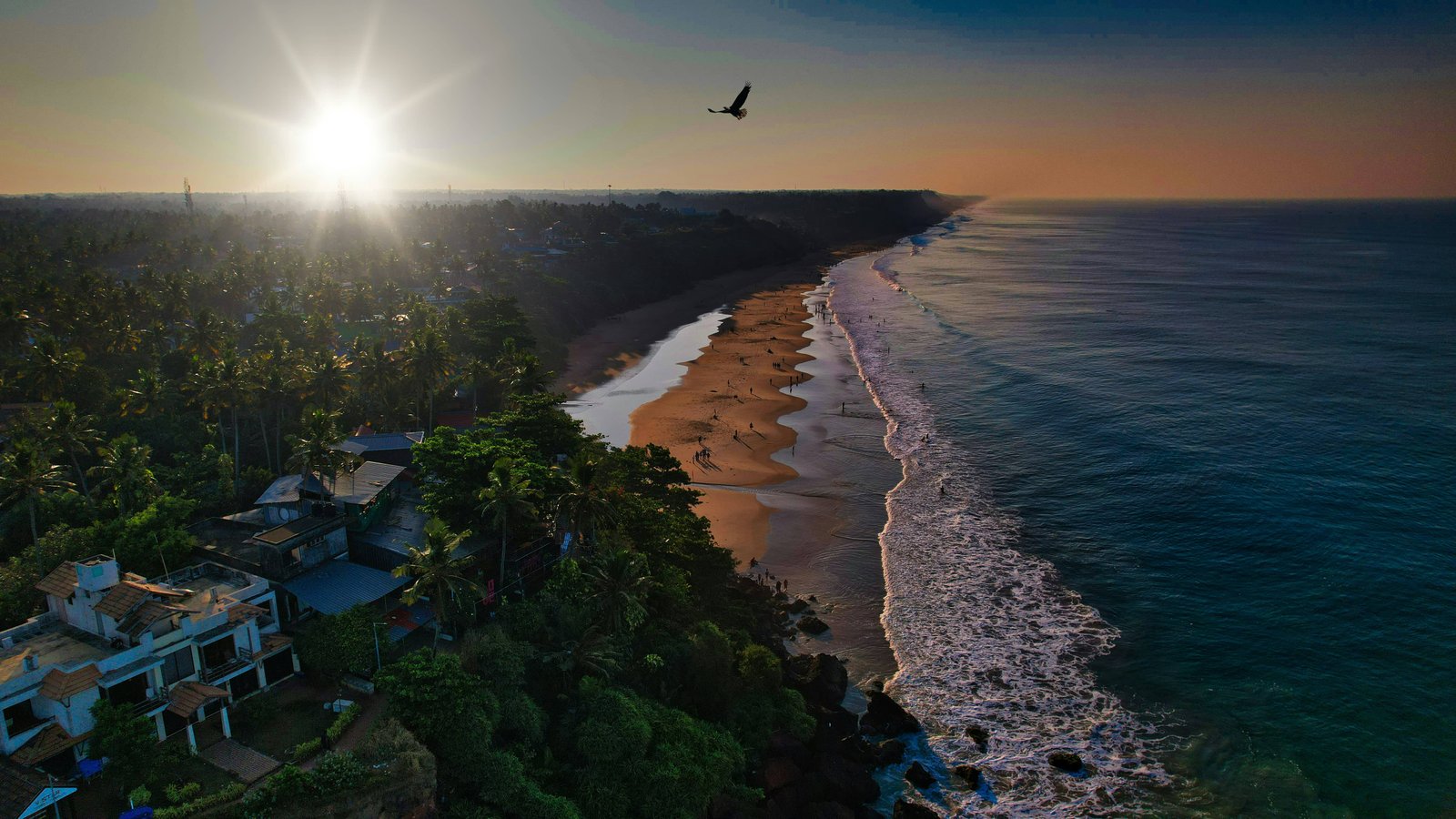 Stunning Varkala Beach at Sunset